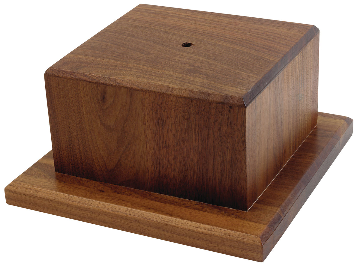 Solid Walnut Round Cup Trophy Base With Cove Edge Sub Base - Moslow Wood  Products (Virginia)